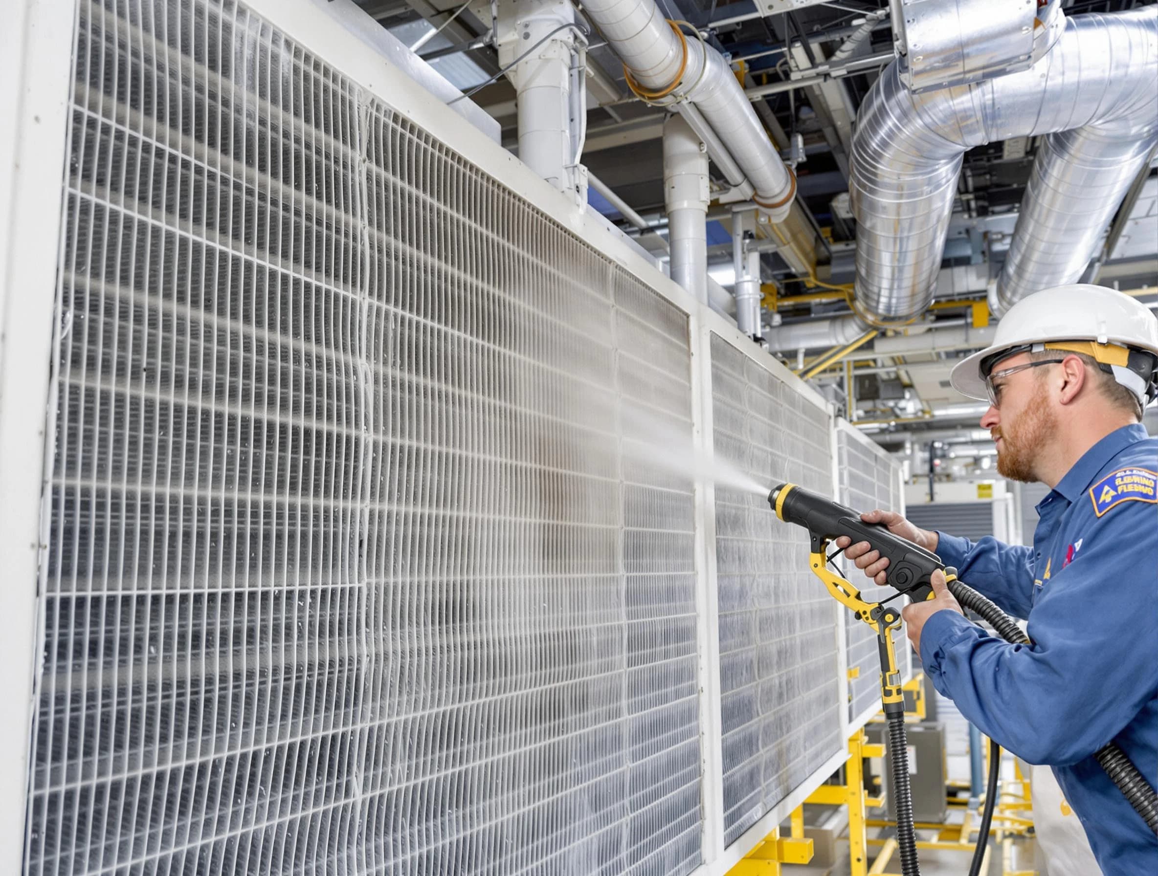 Professional commercial coil cleaning by Kearns Air Duct Cleaning in Kearns