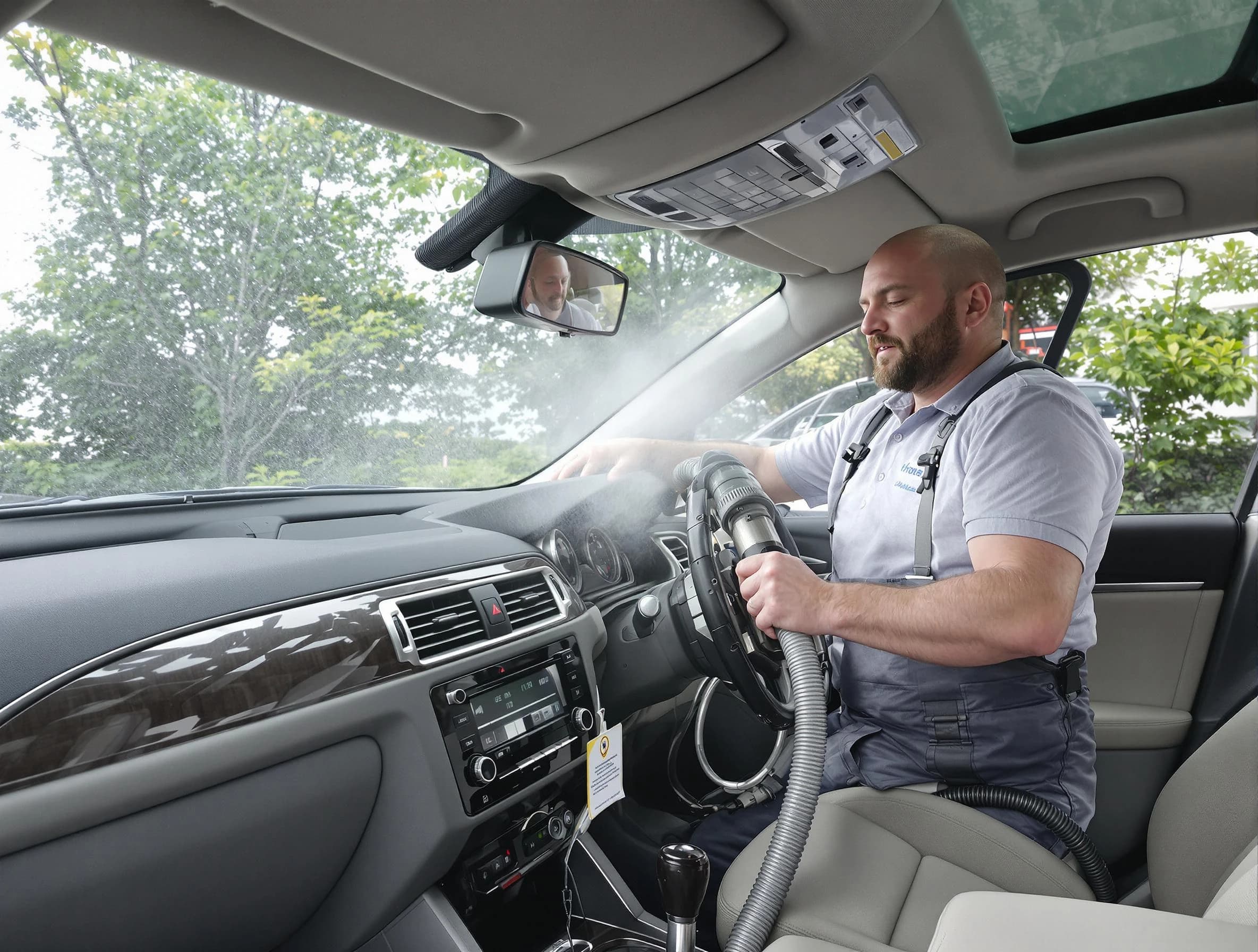 Kearns Air Duct Cleaning specialist performing professional car duct cleaning in Kearns