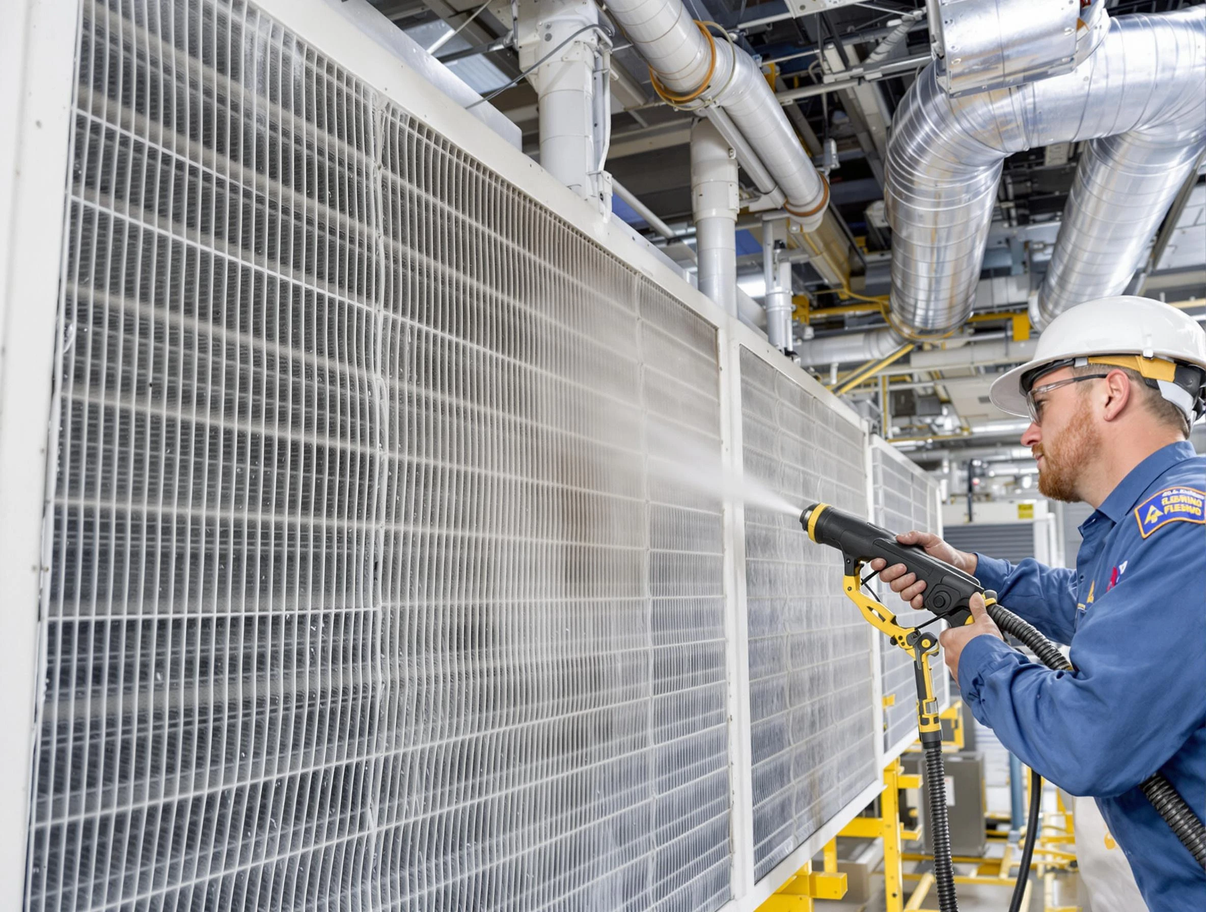 Professional commercial coil cleaning by Kearns Air Duct Cleaning in Kearns